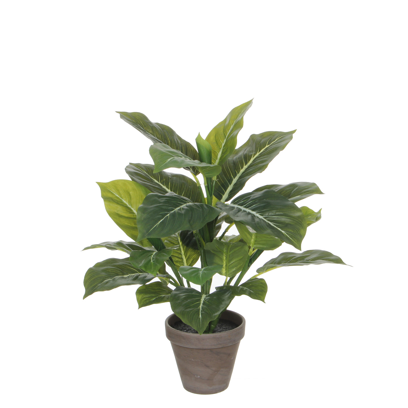 Evergreen kunstig plante grønn grå 49 cm med potte