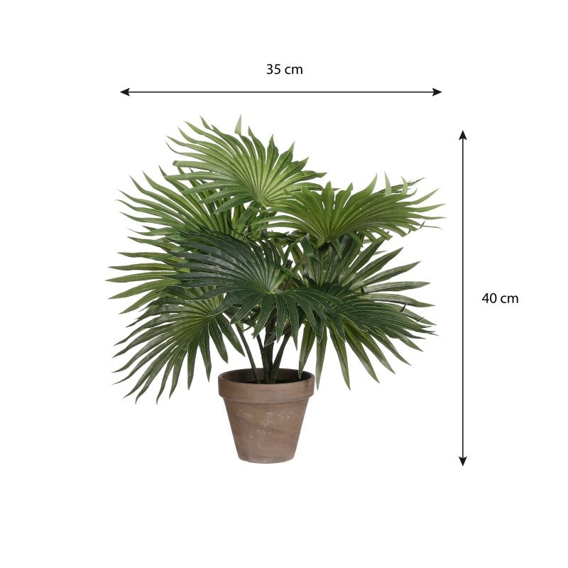 Kunstig palme grønn 40 cm med potte - Lindas Dekor