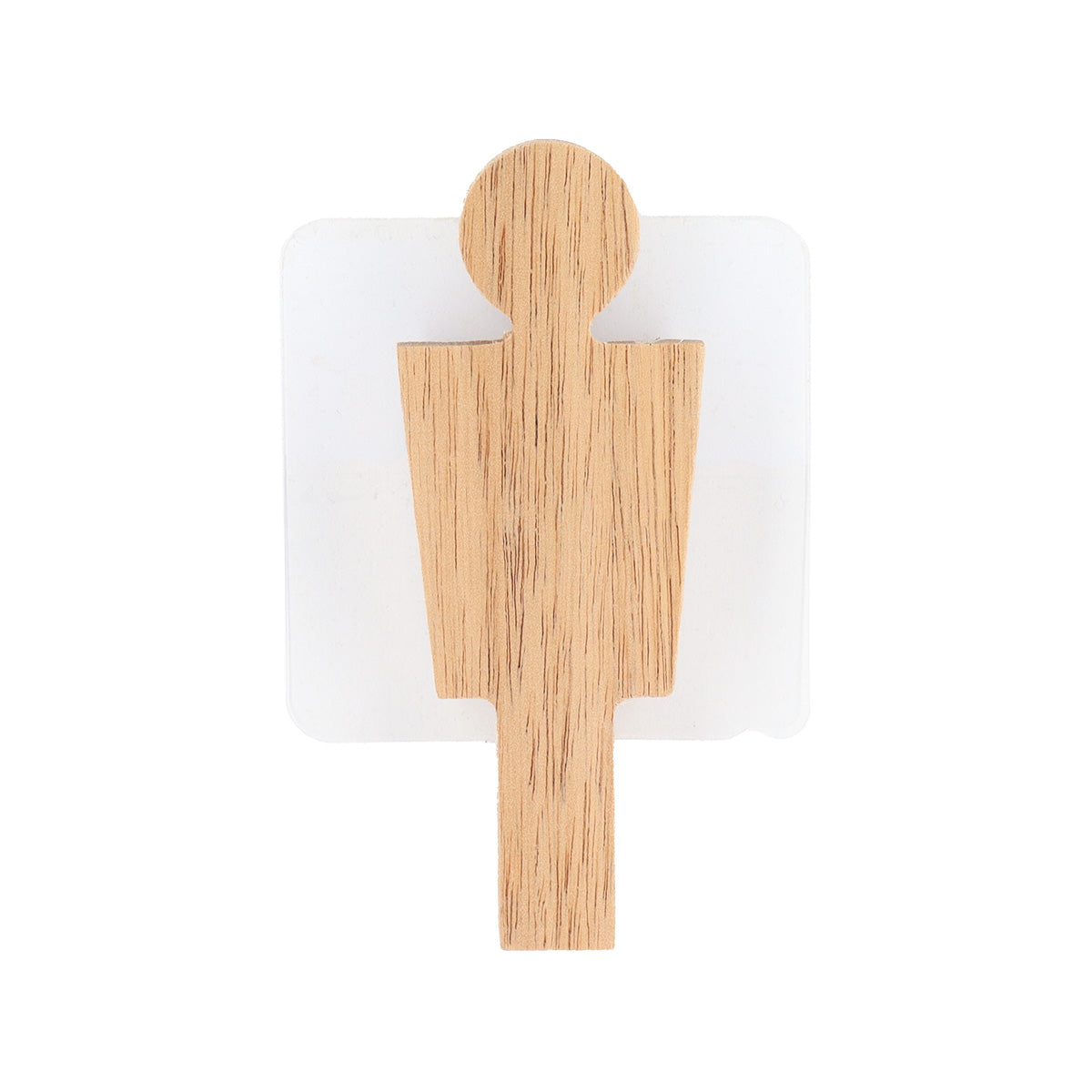 Dörrskylt för herrtoalett i naturfärgad akasie
