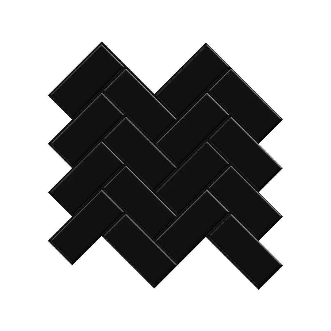 Vareprøve: Sort fiskebein selvklebende veggfliser