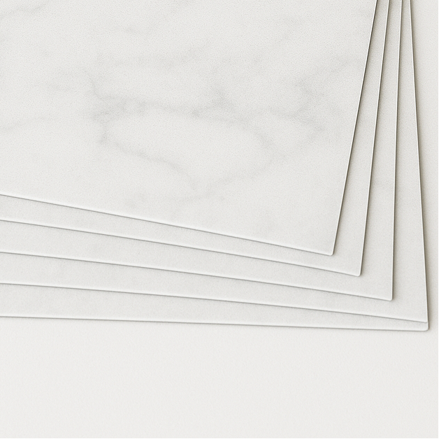 Athena hvit marmor selvklebende fliser