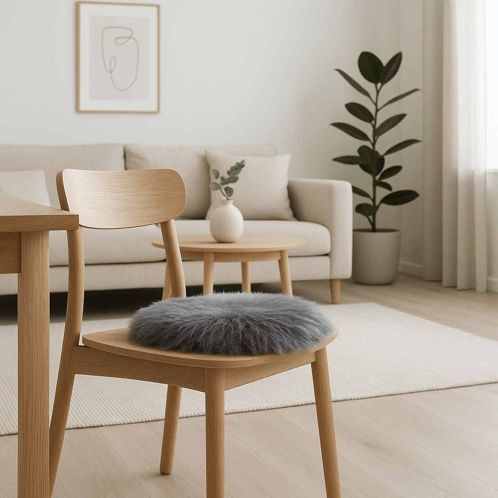 Sitteunderlag grå ø35 cm - Lindas Dekor