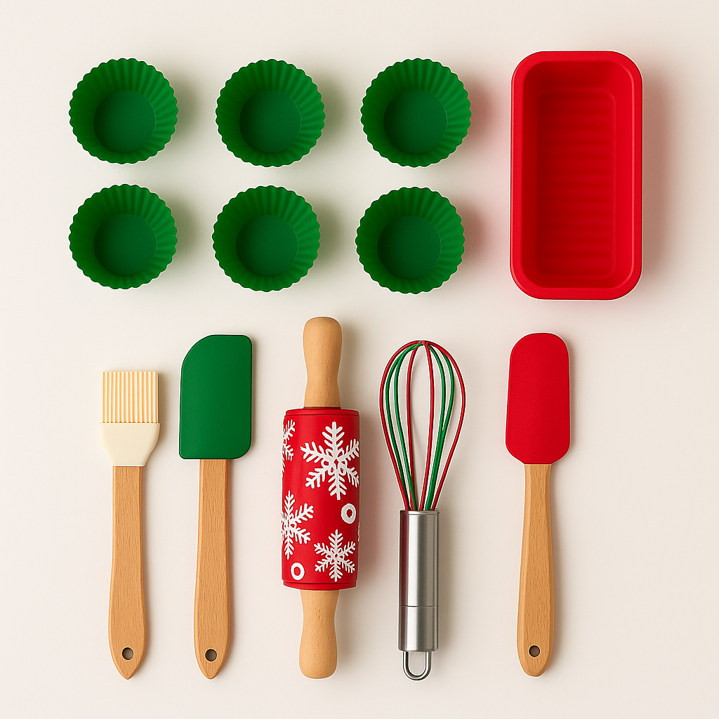 Bakesett for barn med juledesign