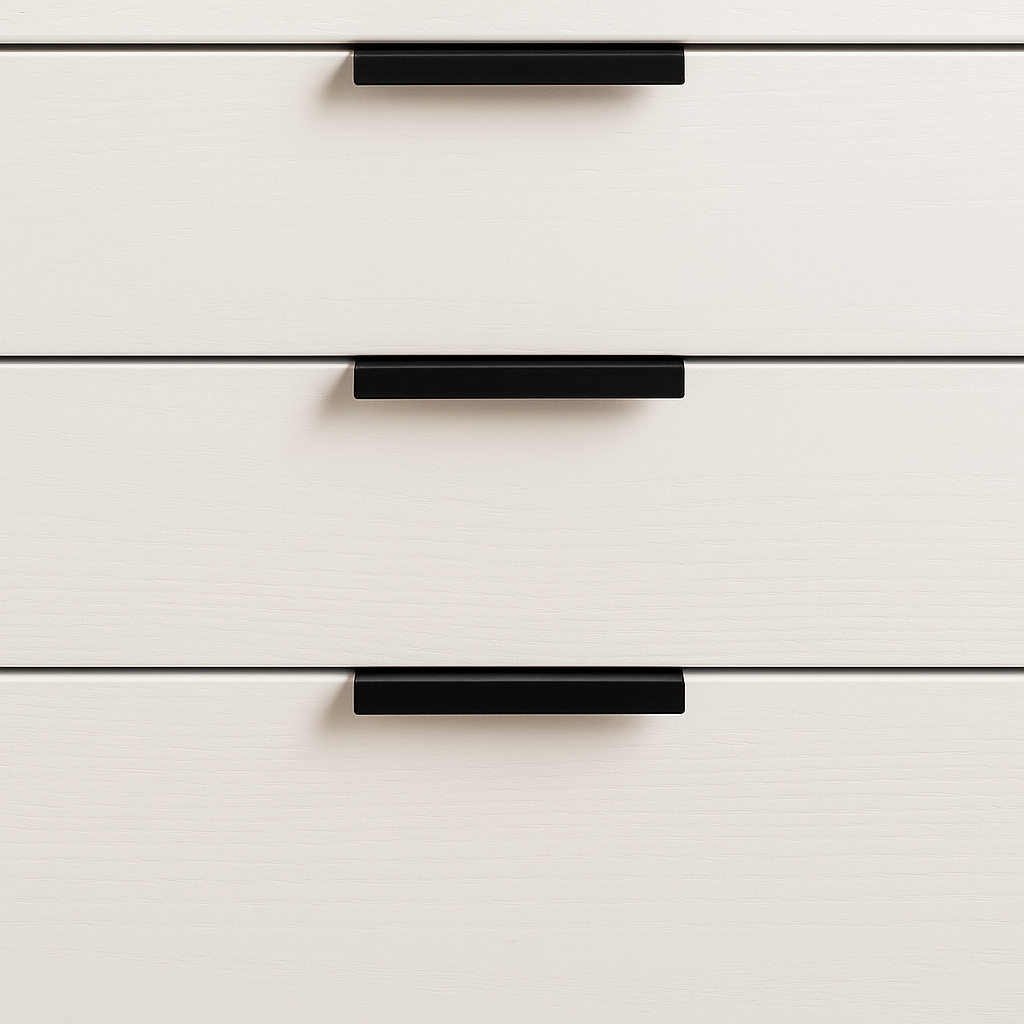 Handtag för skåpdörr, svart