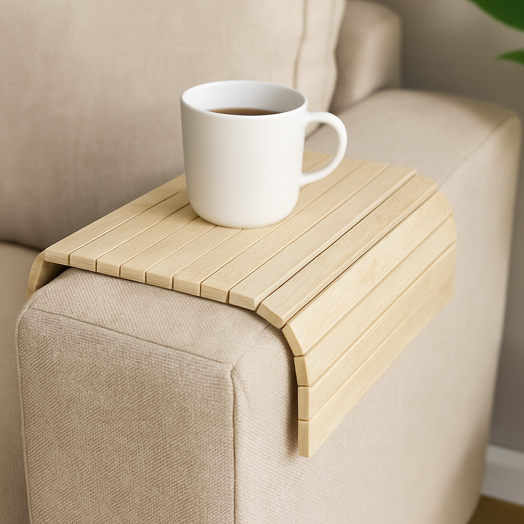 Armstödsbricka, svart/brun/natur