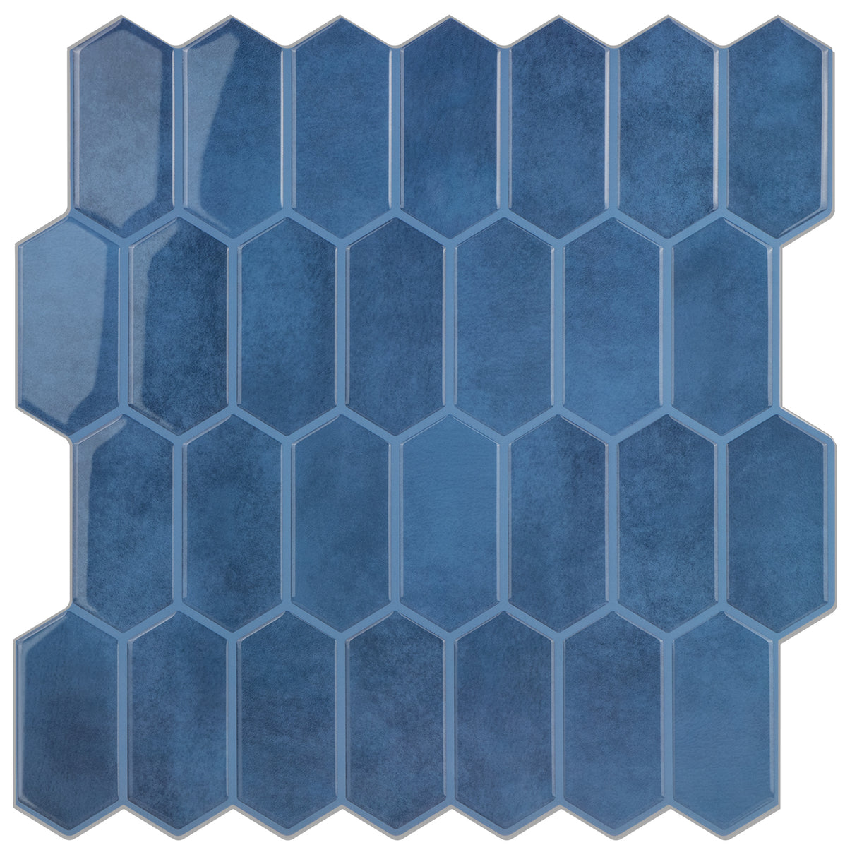 Alexandra Blå selvklebende veggfliser med en dyp blå farge.