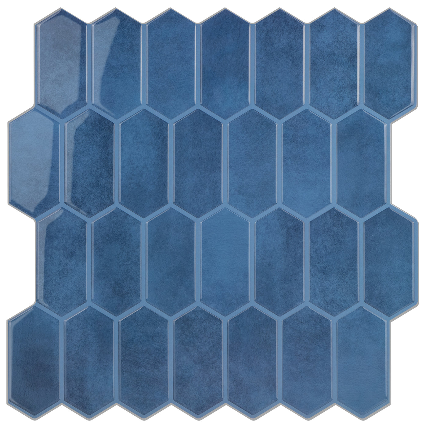 Alexandra Blå selvklebende veggfliser med en dyp blå farge.