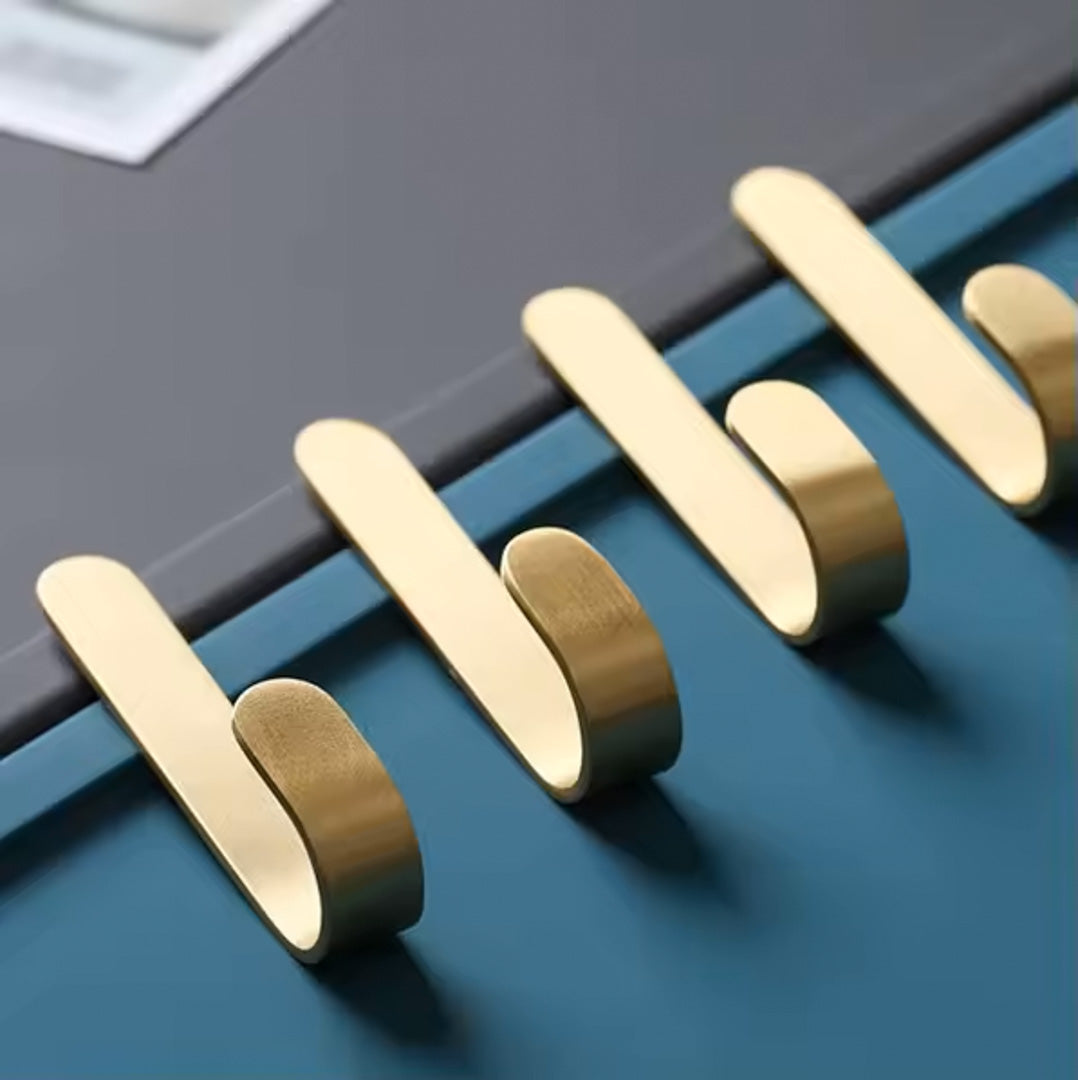 Ankara knagger i messing – elegante veggkroker i gull, perfekt til bad, kjøkken og vaskerom.