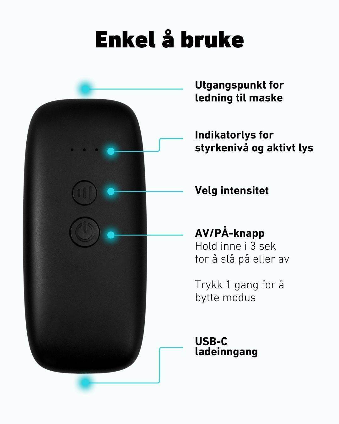 LED - lysmaske til ansikt mot akne, rynker og pigmentflekker - Lindas Dekor