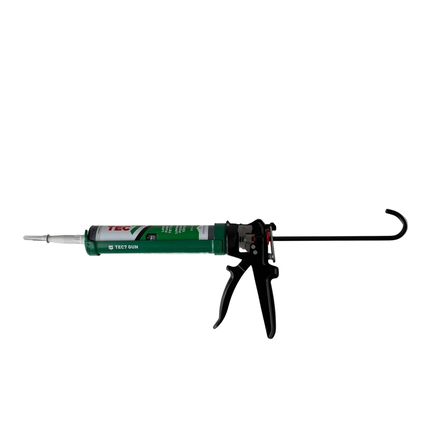 TEC7 fugepistol brukt ved vindu for nøyaktig påføring av fugemasse fra Lindas Dekor.