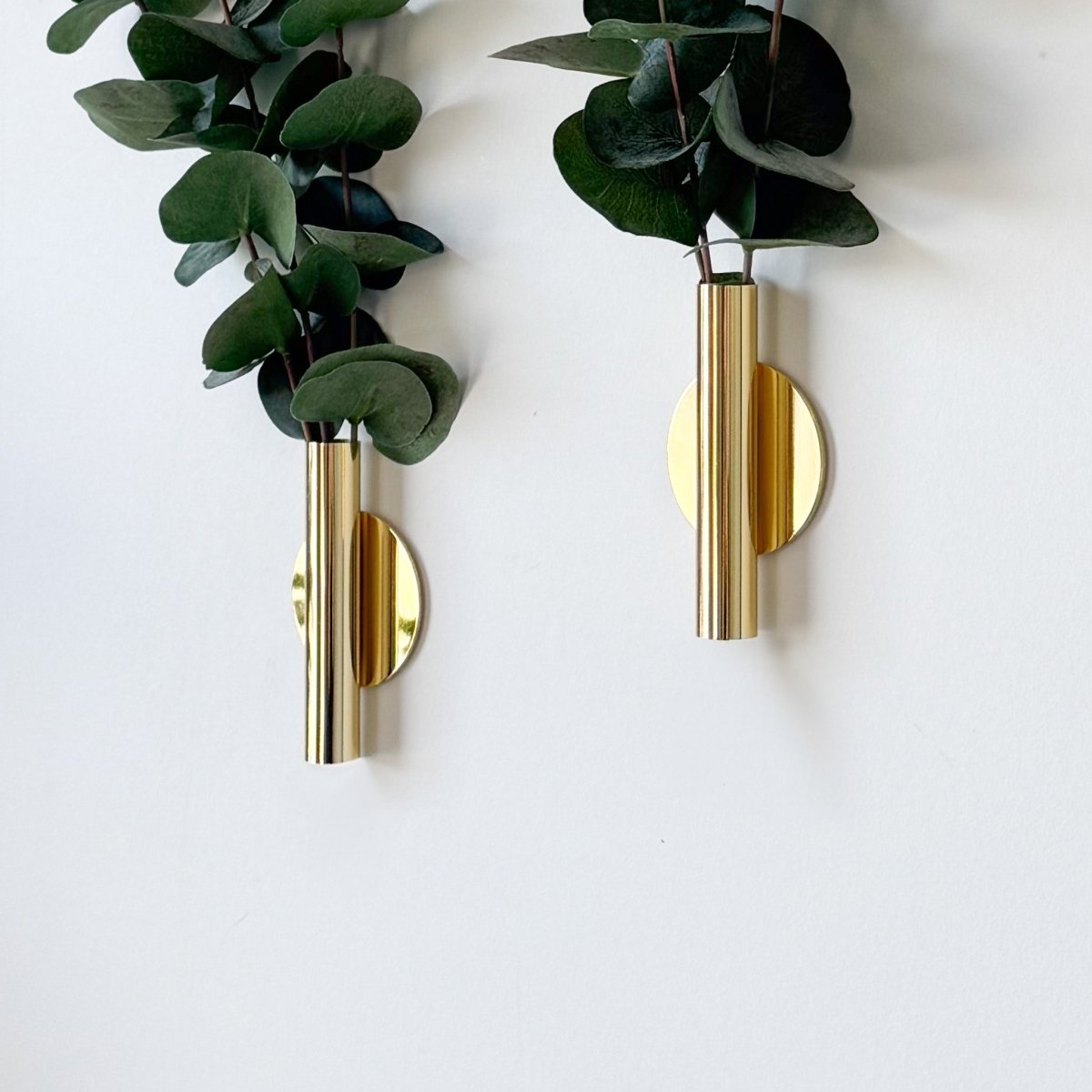 Eucalyptus & Manhattan veggvase, gull - Lindas Dekor