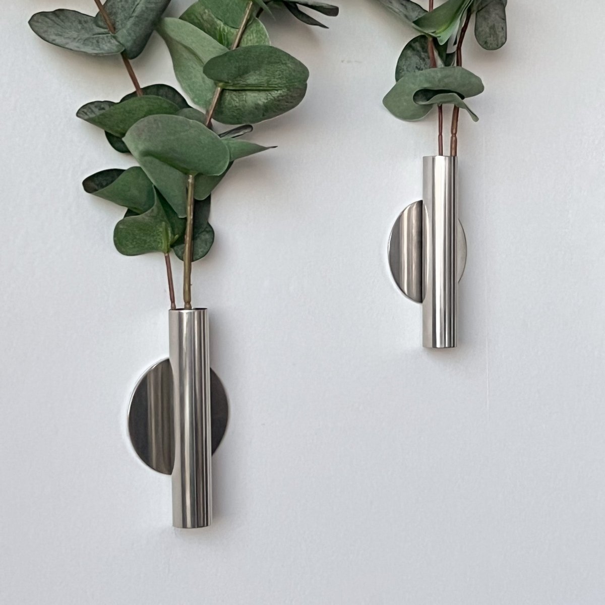 Eucalyptus & Manhattan veggvase, sølv - Lindas Dekor