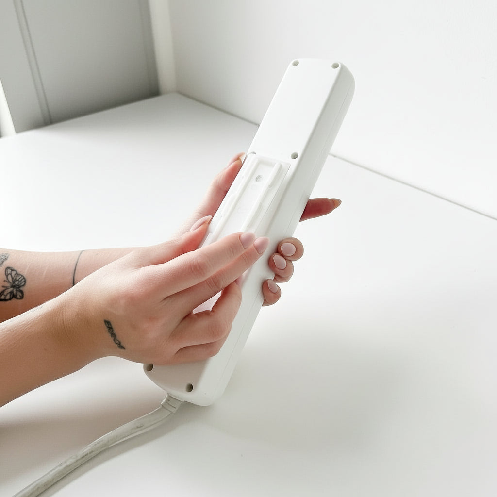 Enkel montering av grenuttak med selvklebende feste i kjøkken eller kontor