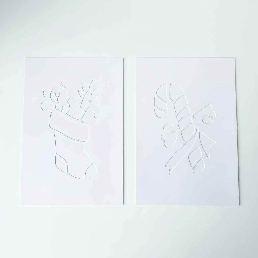 2 - pk Julesjablonger 22 x 35 cm - Lindas Dekor