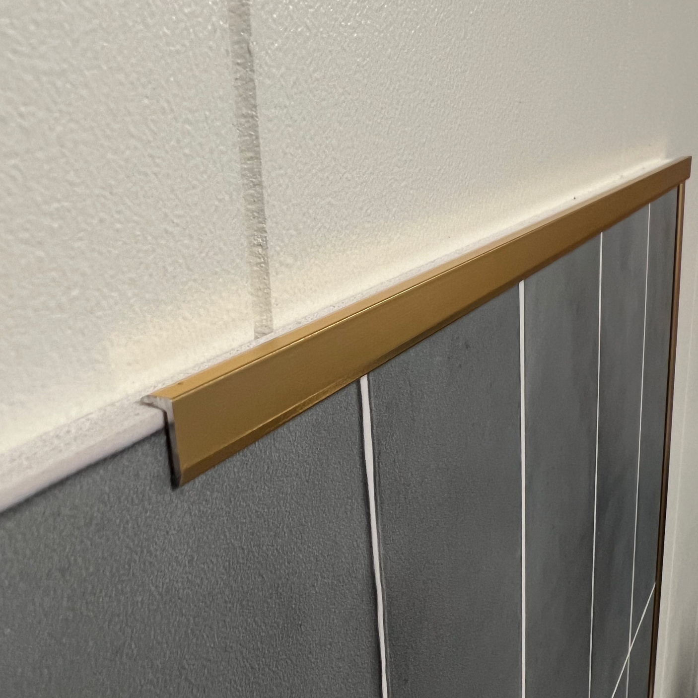 10-pack Ändlister för självhäftande kakel, mässing