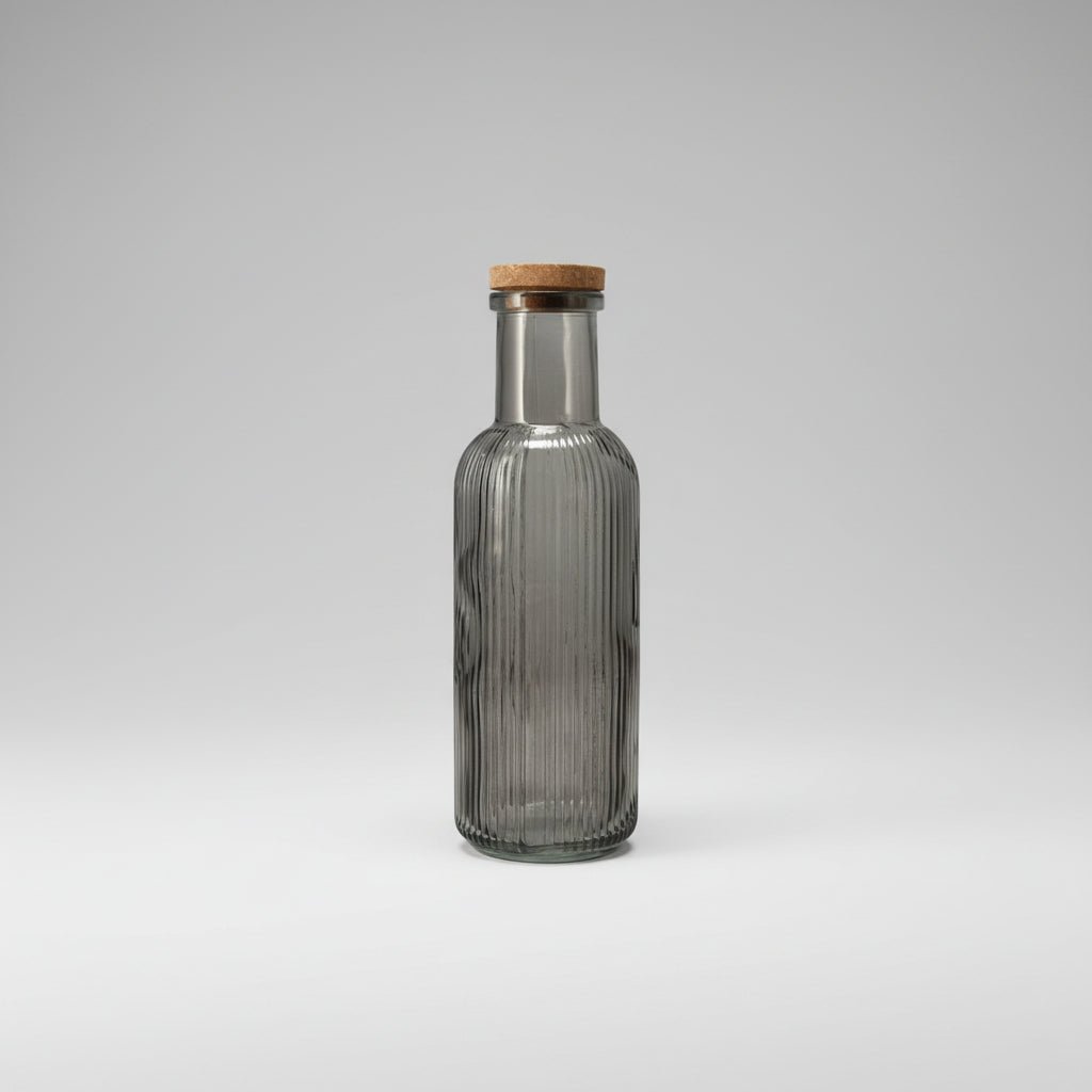 Glassflaske antrasitt 1 Liter 28 cm - Lindas Dekor