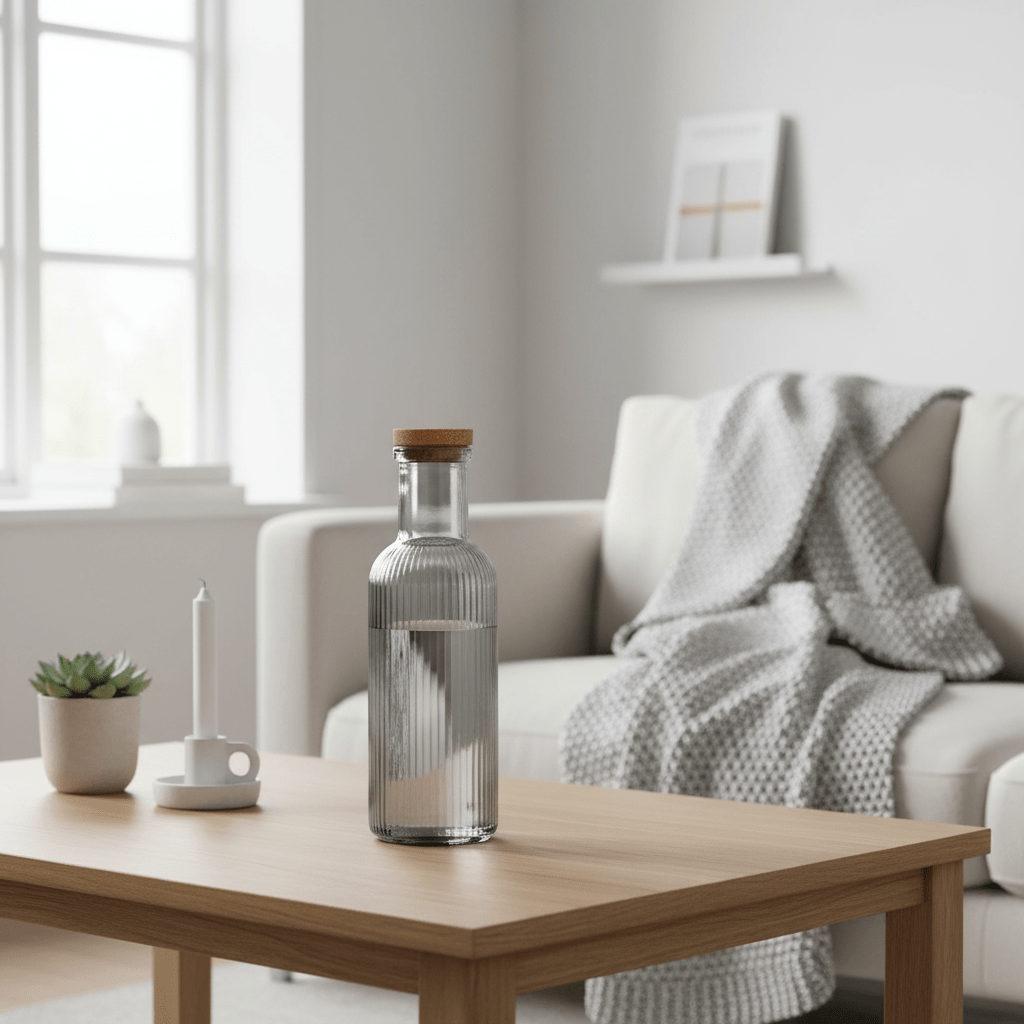 Glassflaske antrasitt 1 Liter 28 cm - Lindas Dekor