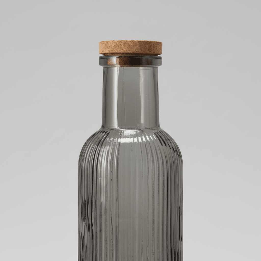 Glassflaske antrasitt 1 Liter 28 cm - Lindas Dekor