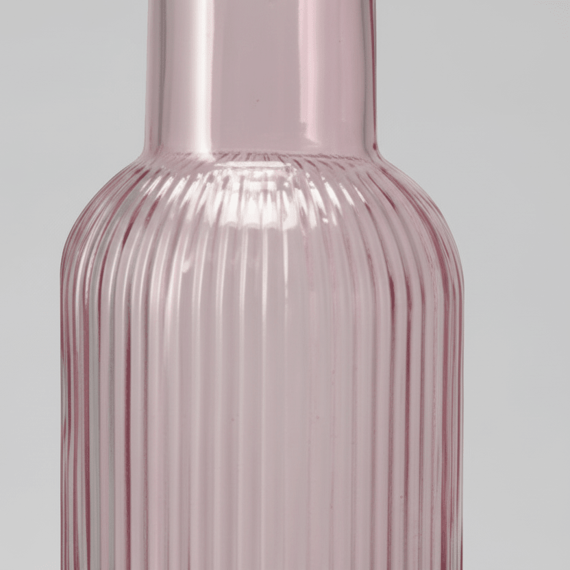 Glassflaske rosa 1 Liter 28 cm - Lindas Dekor