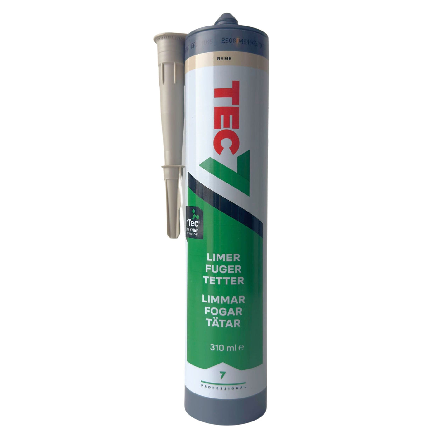 TEC7 Beige fugemasse egnet for naturtoner og lyse interiører.