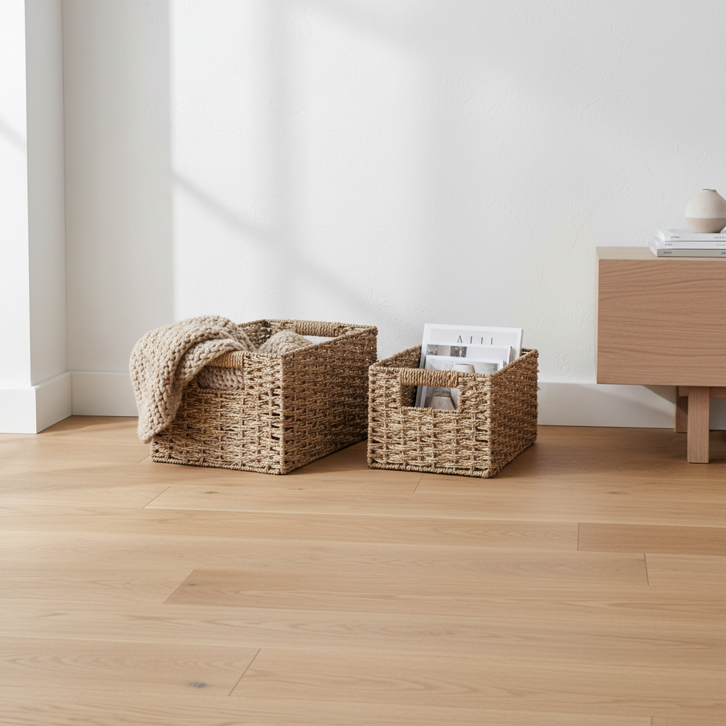 HÄndflettede naturfibre med integrerte hÄndtak, House Nordic Venoso kurv"