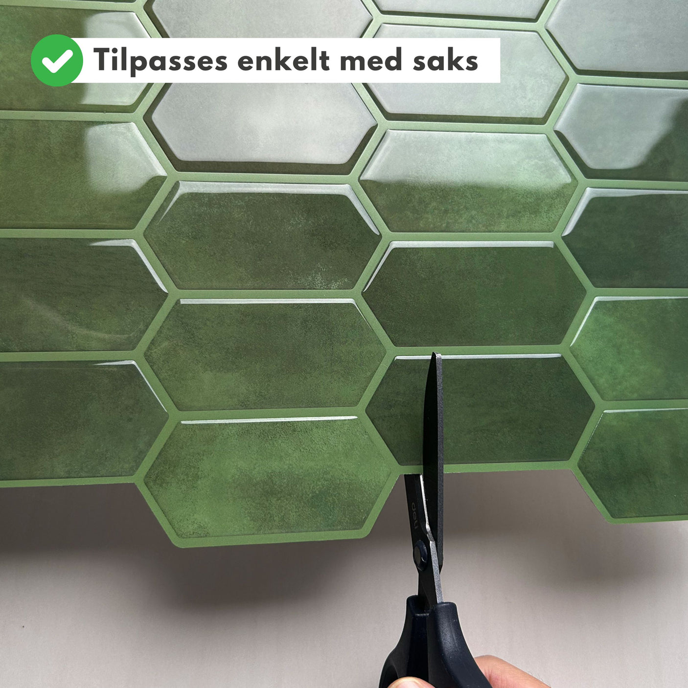 Alexandra grønn selvklebende fliser