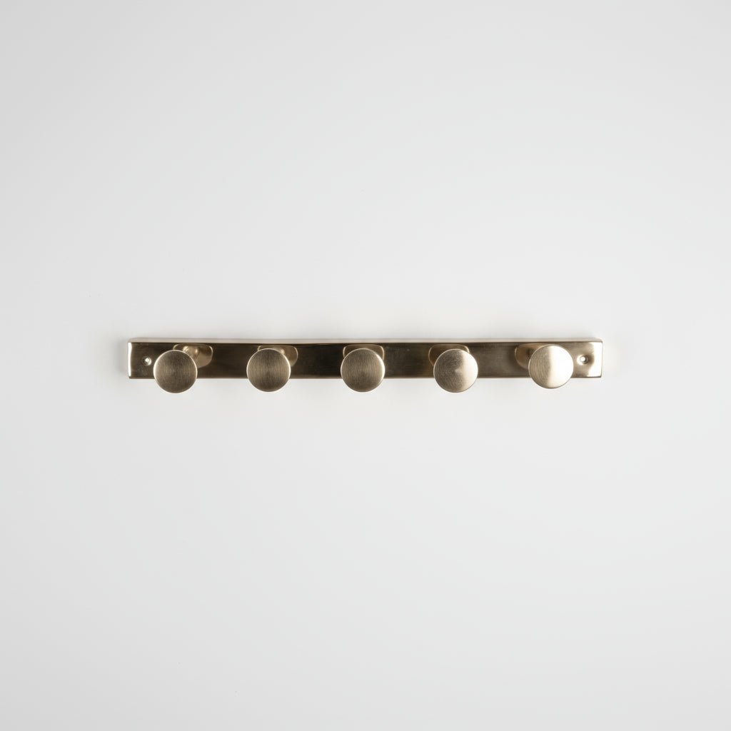 Knaggrekke 5 knagg sølv metall 58 x 5 cm - Lindas Dekor