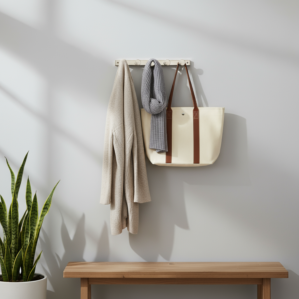 metallknagg sølvfarget 58 cm veggoppheng