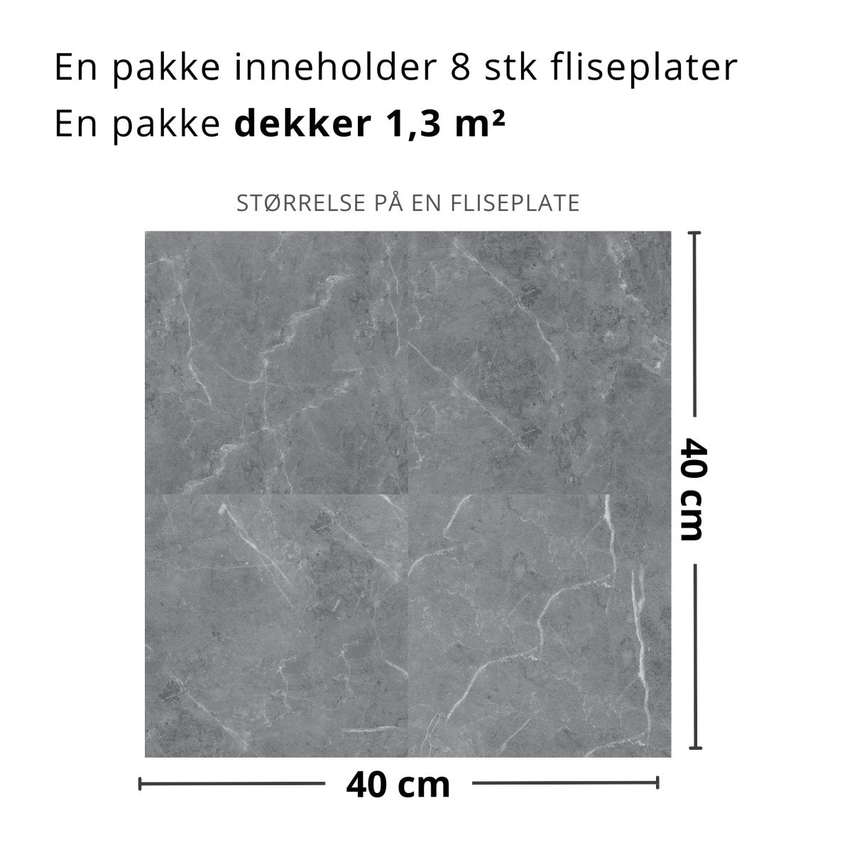 8 - pk Verona marmor selvklebende fliser - Lindas Dekor