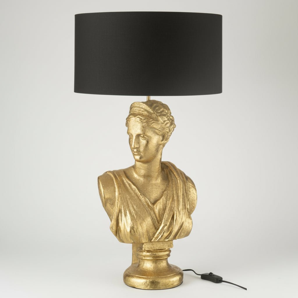 Skulpturlampe gull 72 cm - Lindas Dekor
