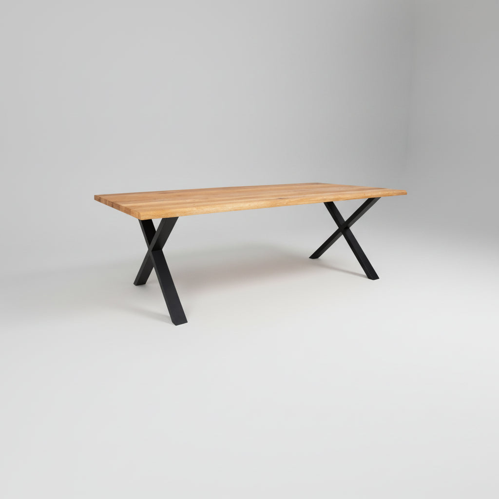 Kvadratiskt bild av Toulon spisebord 240 cm naturlig ek med metallben