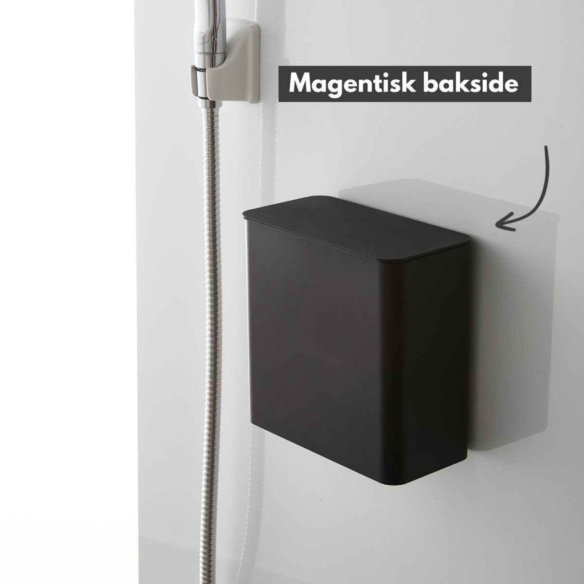Magnetisk boks med lokk sort - Lindas Dekor