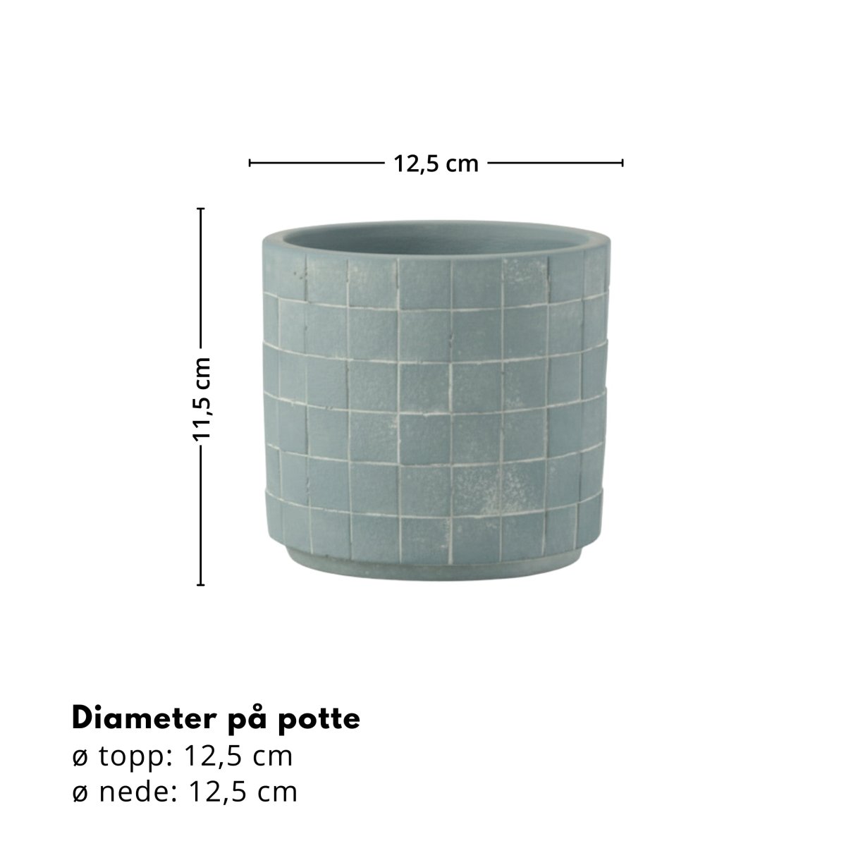 Fjord mosaikk potte ø 10,5 cm - Lindas Dekor