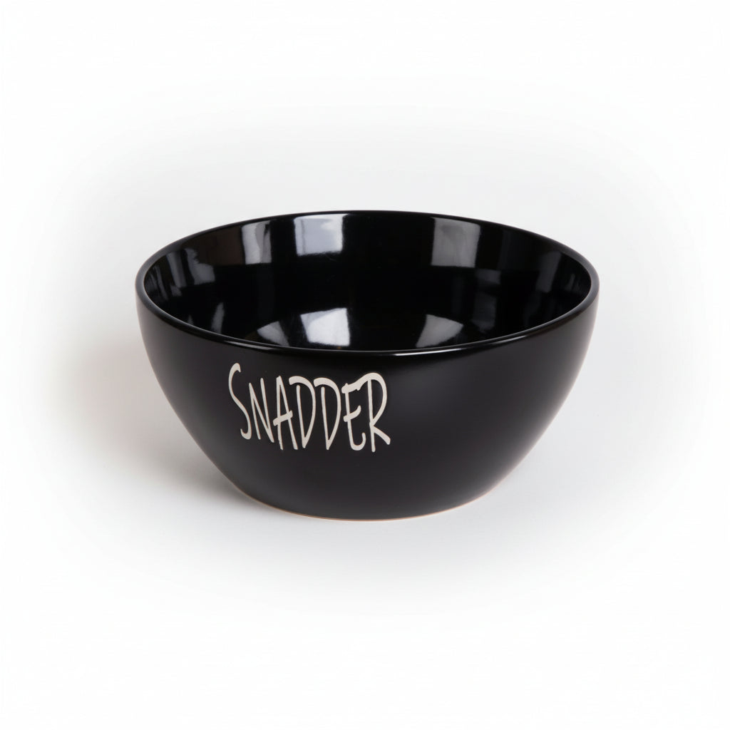 Svart snacksbolle "Snadder" – keramisk serveringsskål