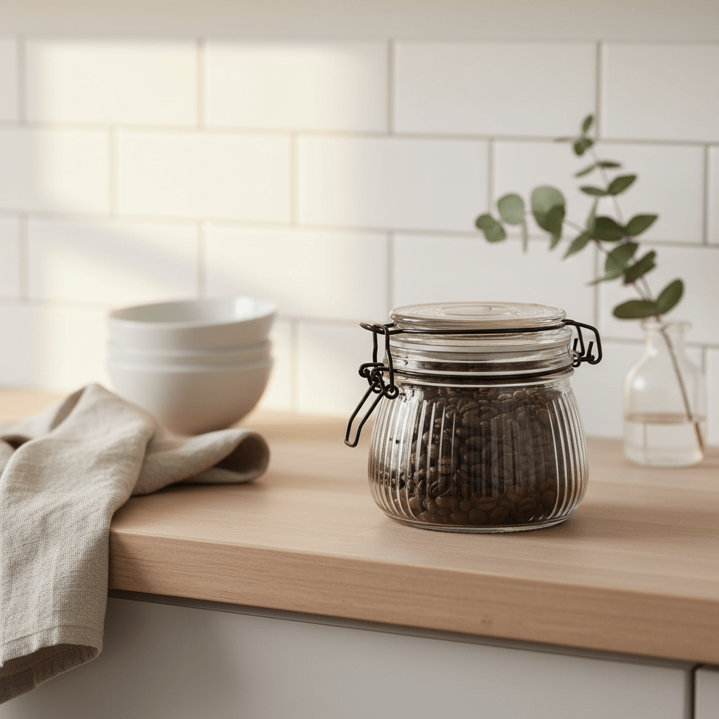 Glasskrukke rillet 500 ml - Lindas Dekor