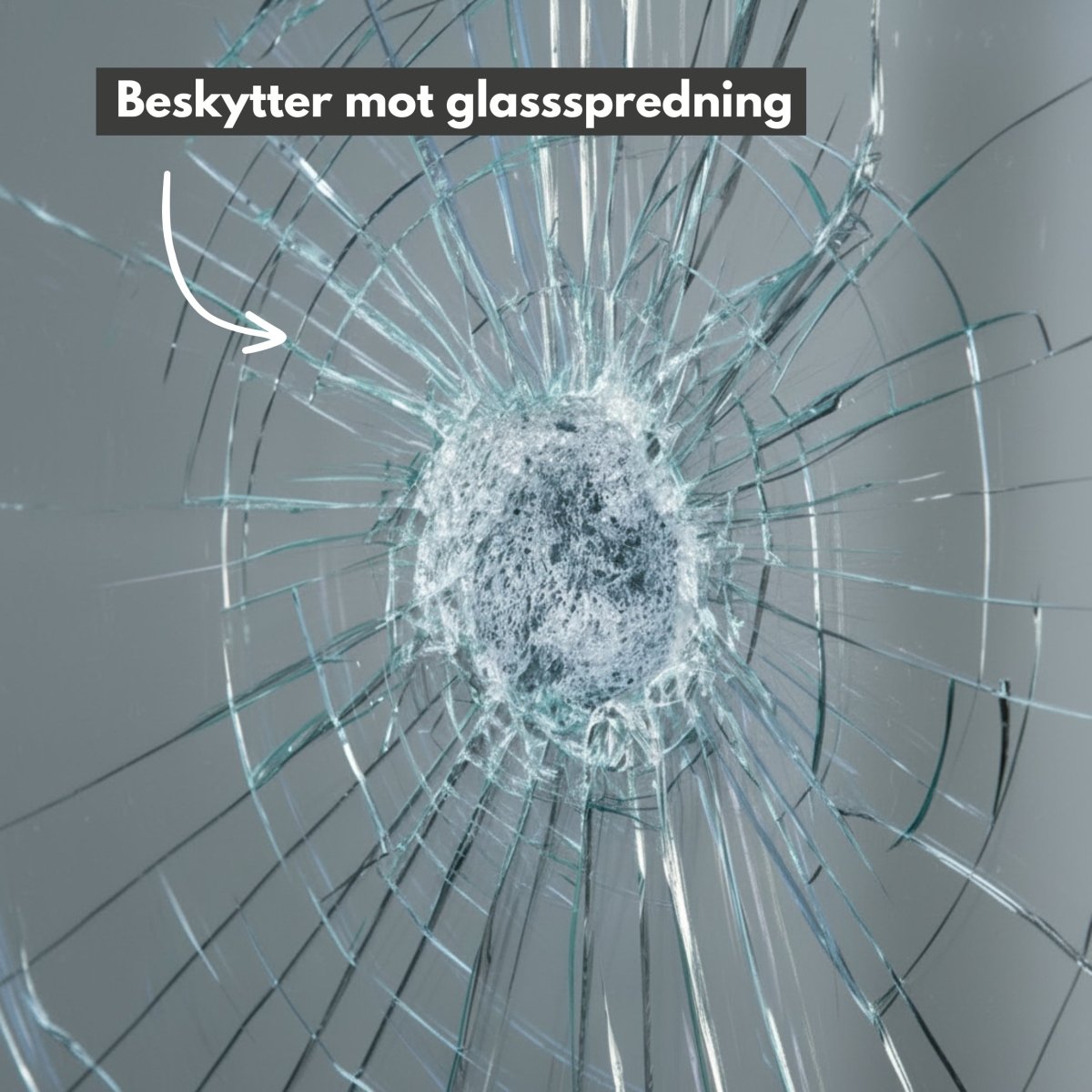 Sikkerhetsfolie transparent for glass og speil - Lindas Dekor