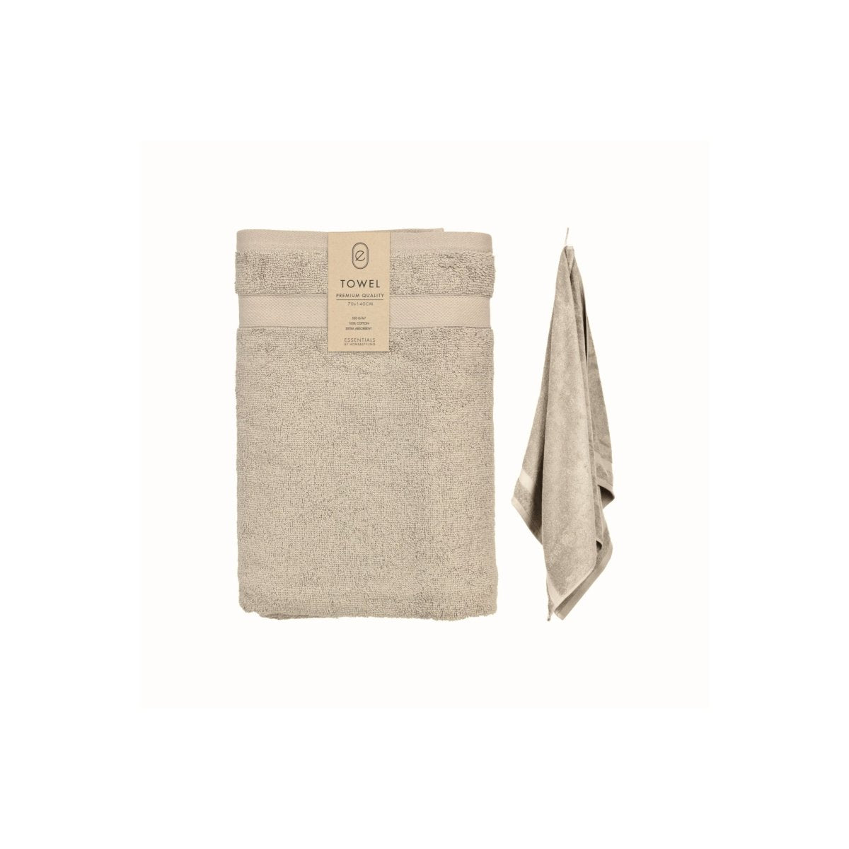 Håndkle bomull sand 70 x 140 cm - Lindas Dekor