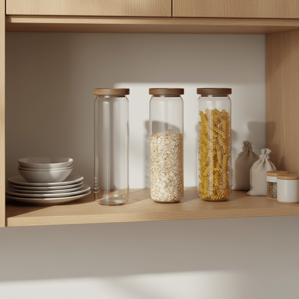 3 - pk glasskrukke akasie 1,5 liter - Lindas Dekor