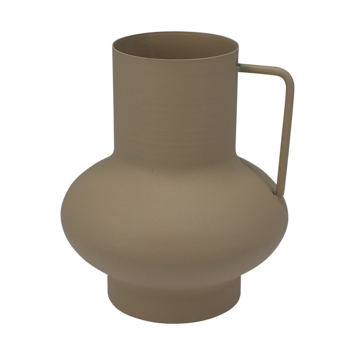 Vase matt sand med håndtak 14 x 15 cm - Lindas Dekor