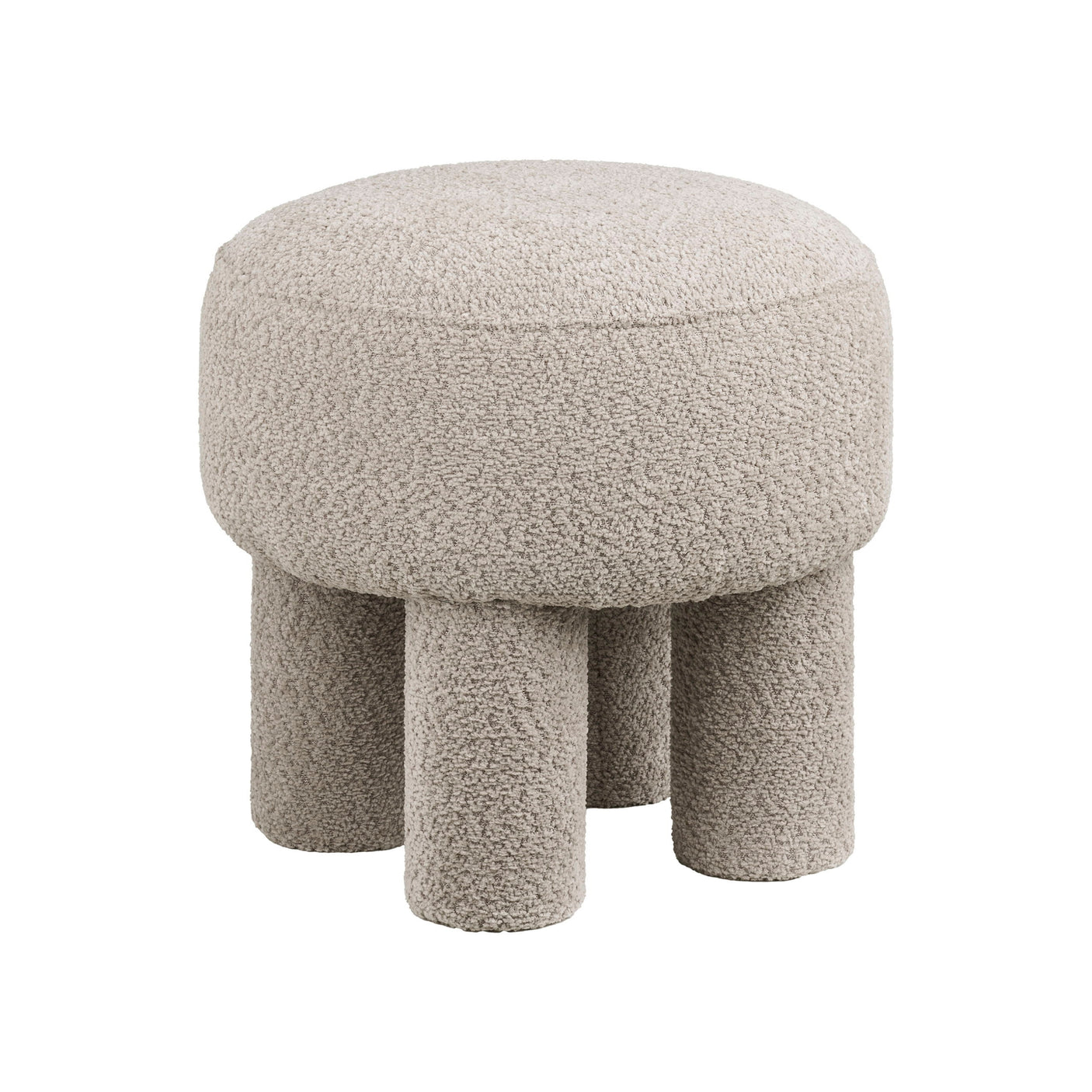 Dekorativ puff i mørk sand til stue, soverom eller entré