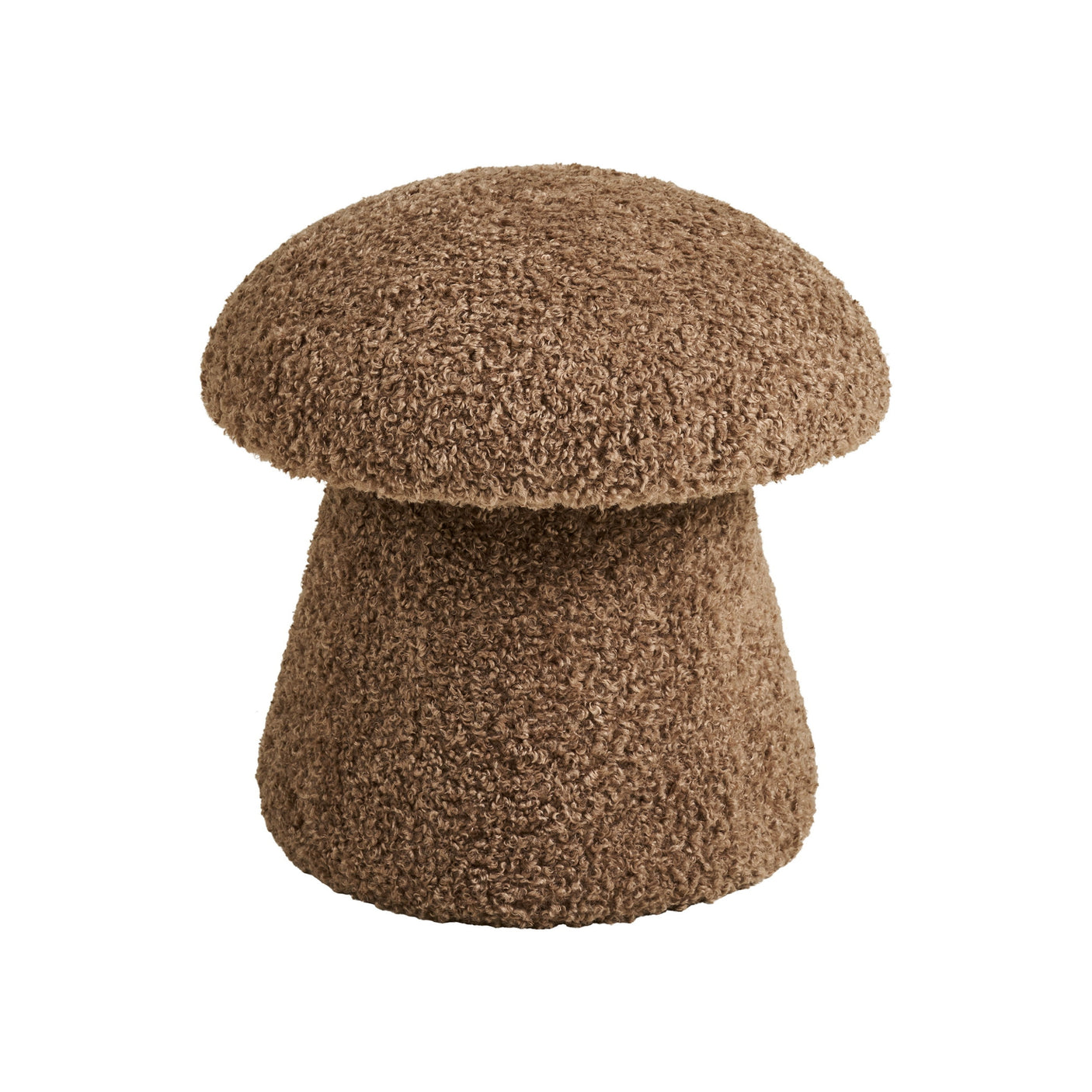 Detaljbilde av myk fuskepelstekstur på Enna puff