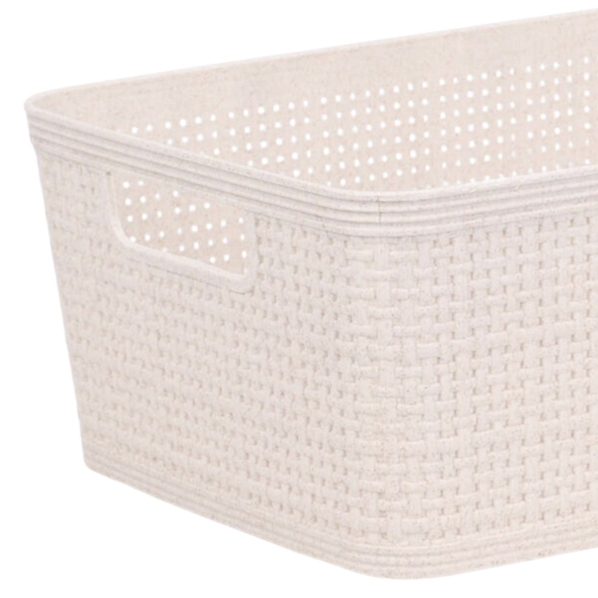 2 - pk Oppbevaringskurv sandfarget 25 x 19 x 10 cm - Lindas Dekor