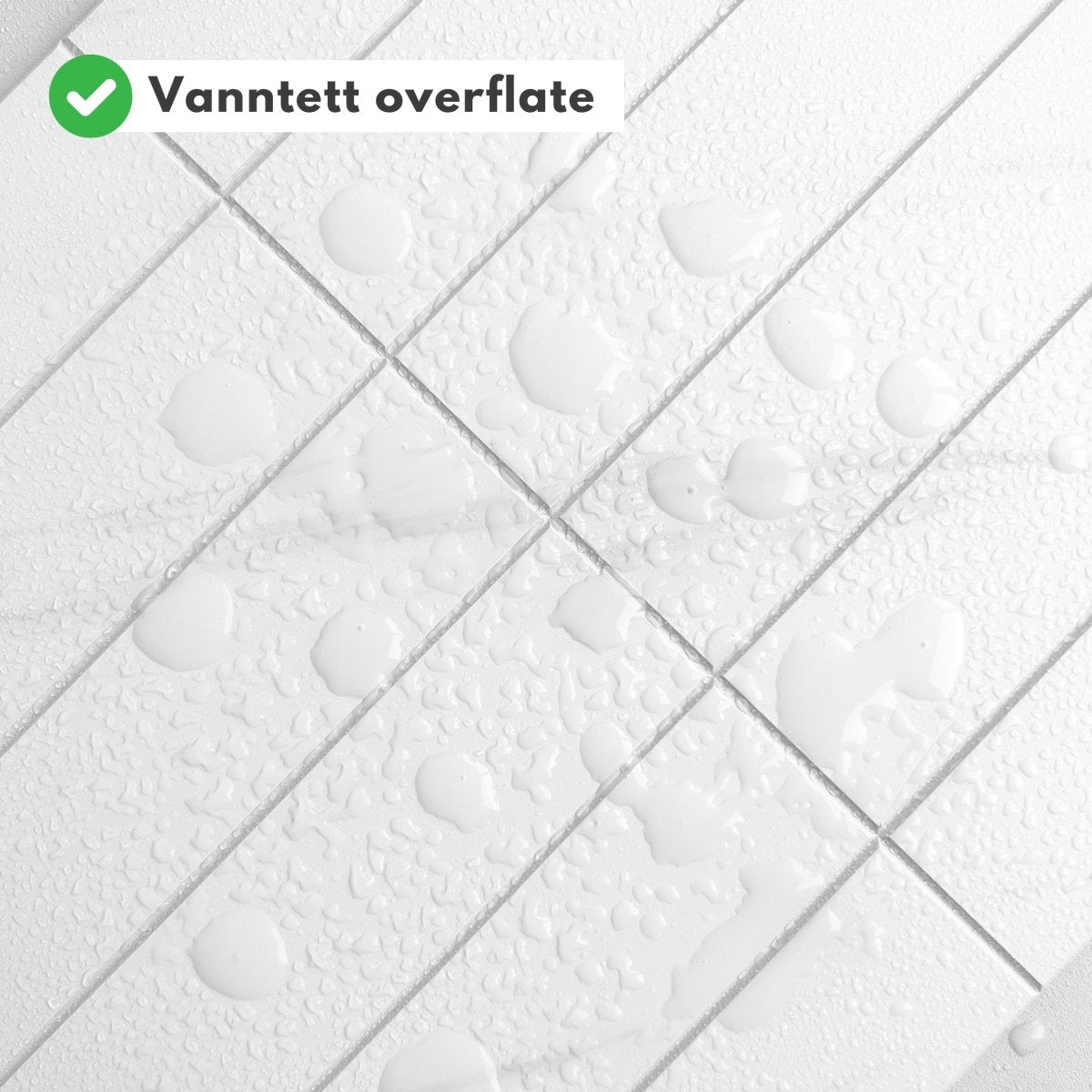 Vareprøver Alma matt hvit selvklebende veggfliser - Lindas Dekor