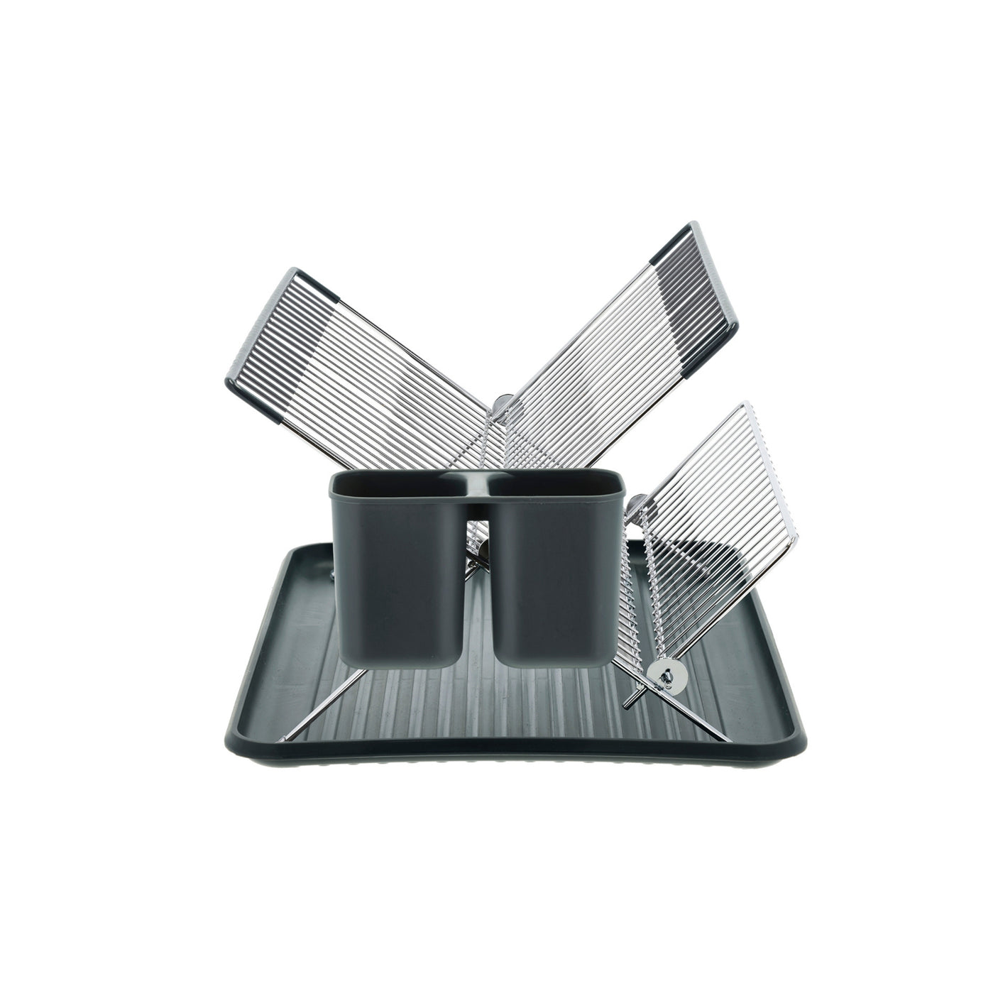 detaljbilde av stålrist og oppbygning av oppvaskstativ