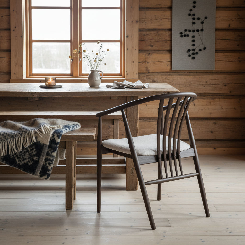 Agustin rökfärgad/sandfärgad matstol