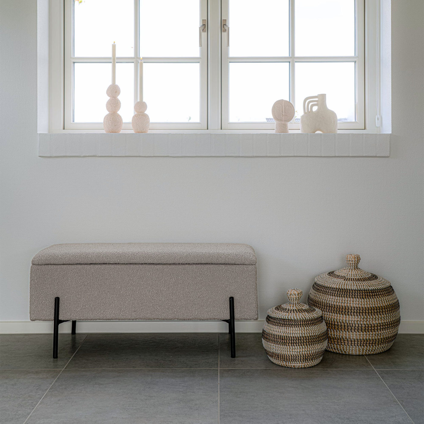 Watford förvaringsbänk beige