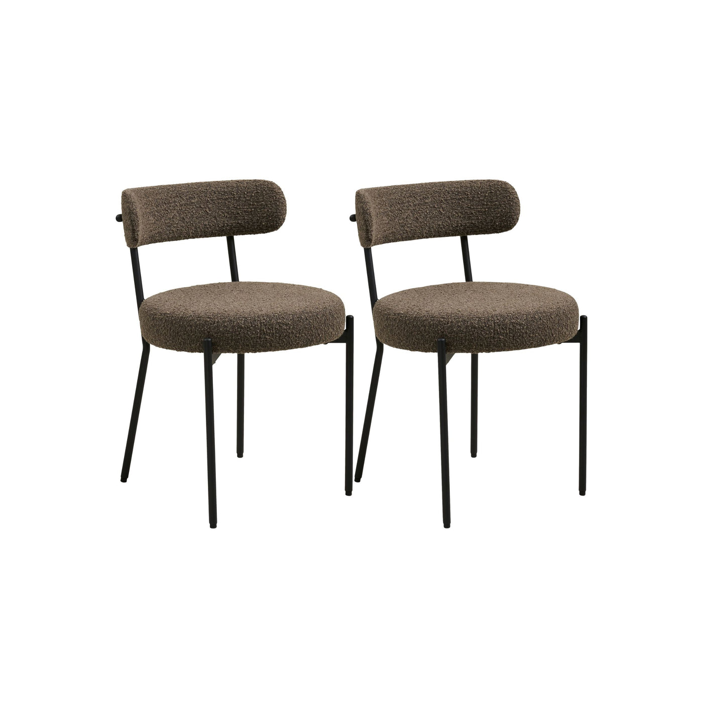 2-pk House Nordic Badalona spisestol boulcé brun