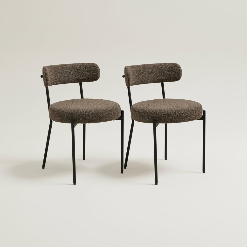 Badalona spisestol boulcé brun 2-pk i moderne spisestue