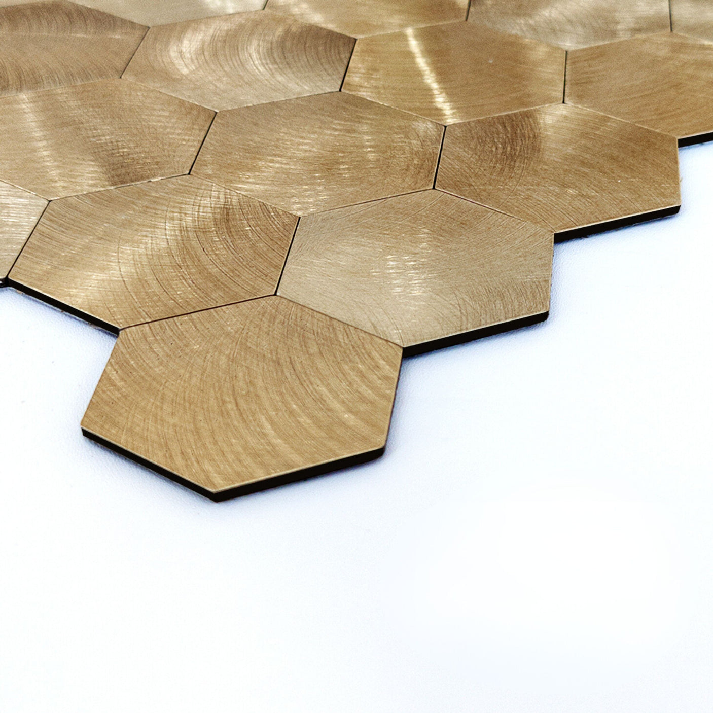 Børstet kobber medium selvklebende veggfliser