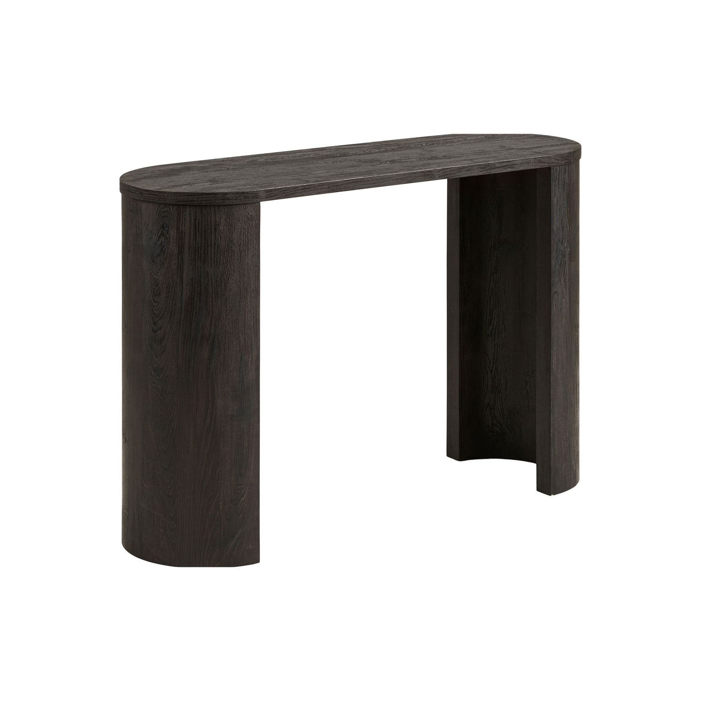Bibione Console Table konsollbord i mørk brun med buede ben – sidebord 114 cm til gang, stue eller entré.